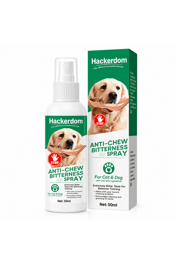 Anti-Biting Bitter Spray for Dogs & Cats, 50ml Pet Anti-Chew Spray for Furniture, Shoes, Carpets, Pet Beds, Plants and Household Items, Bitter Taste Behavior Training Spray for Indoor Use