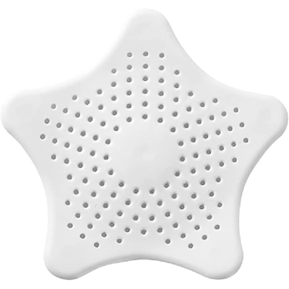 Anti-Blocking Stopper Plug Bathroom Floor Drain Cover Hair Catcher Sewer Outfall Strainer Silicone Sucker Kitchen Sink Filter (Color : White)