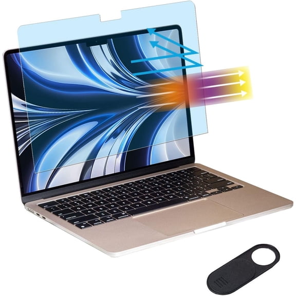 Anti Blue Light Matte Screen Protector for MacBook Air 13.6 inch (2026-2022,M5,M4, M3, M2 Chip),Eye Protection Blue Light Blocking & Anti Glare