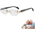 thumbnail image 1 of Anti Blue Light Rimless Readingglasses Fashion Women Men Diamond, Rimless Blue Light Glasses, Ultra Light Frameless, 1 of 7