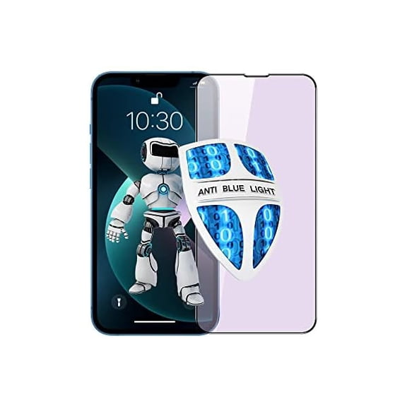 Anti Blue Light Screen Protector Compatible with iPhone 13 Pro Max 6.7 inch, Eye Care HD Clear Tempered Glass - Anti Eye Fatigue & Eye Dry Easy Installation