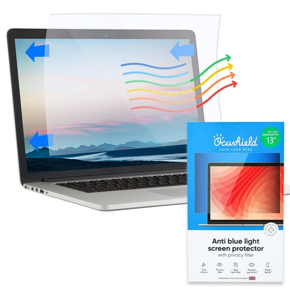 Anti Blue Light Screen Protector For Apple Macbook Pro 13" Laptops - Privacy Filter - Anti-Glare - by Ocushield Macbook Pro 13"
