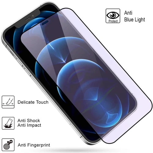 Anti Blue Light Tempered Glass Screen Protector for iPhone 12/12 Pro/12 Pro Max/12 Mini