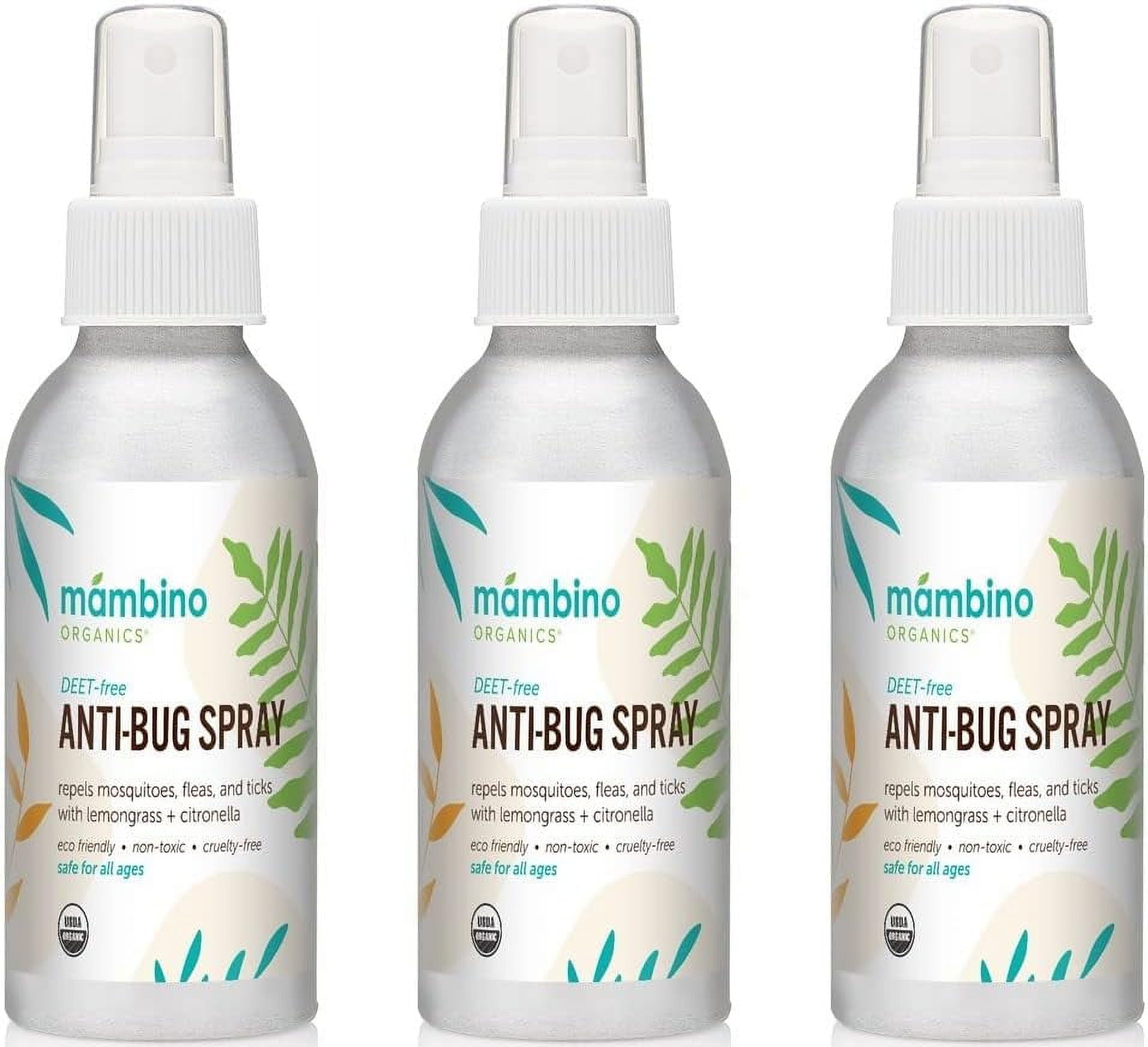 AntiBug Spray DEETFree Organic, 3Pack AllNatural Bug Spray Made with Nourishing Essential