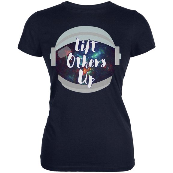 Anti-Bullying Astronaut Space Lift Others Up Juniors Soft T Shirt Navy 2XL