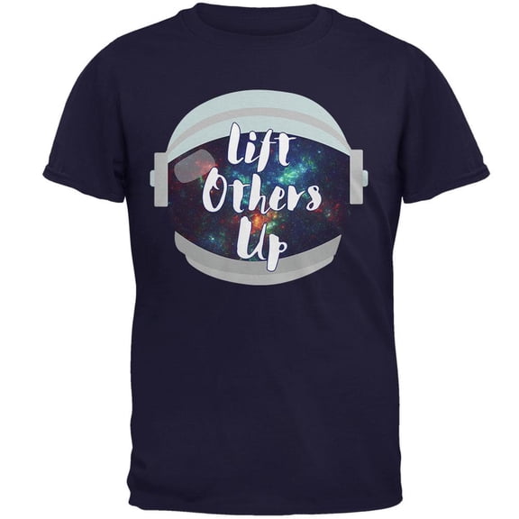 Anti-Bullying Astronaut Space Lift Others Up Mens T Shirt Navy LG