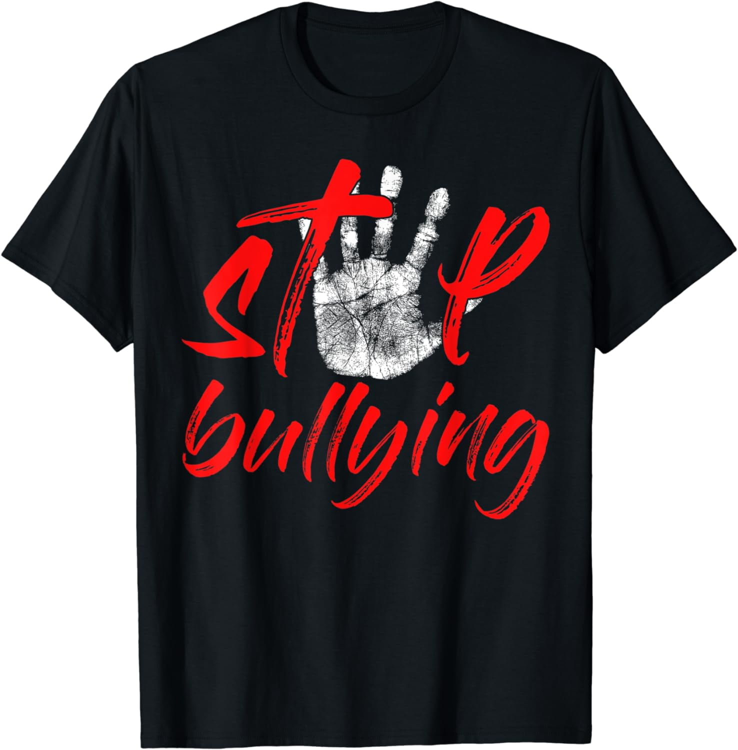 Anti Bullying Awareness Design For Stop Bullying Handprint T-Shirt ...