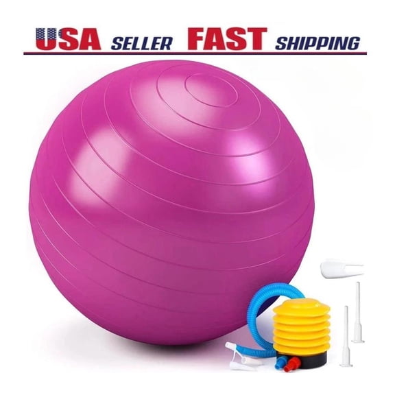 Anti-Burst Exercise BallHigh Weight Capacity Stability Ball for Yoga PVC 34"