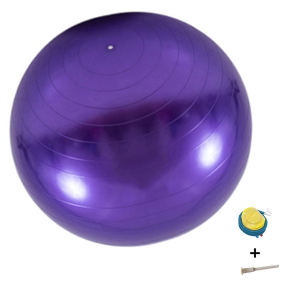 Anti-Burst and Slip Resistant Exercise Ball Yoga Ball Fitness Ball Birthing Ball with Quick Pump-purple-55cm