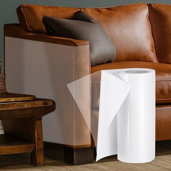 Anti Cat Scratch Furniture Protector, 1 Roll 118" x 5.9" Single-Sided Sticky Couch Protector