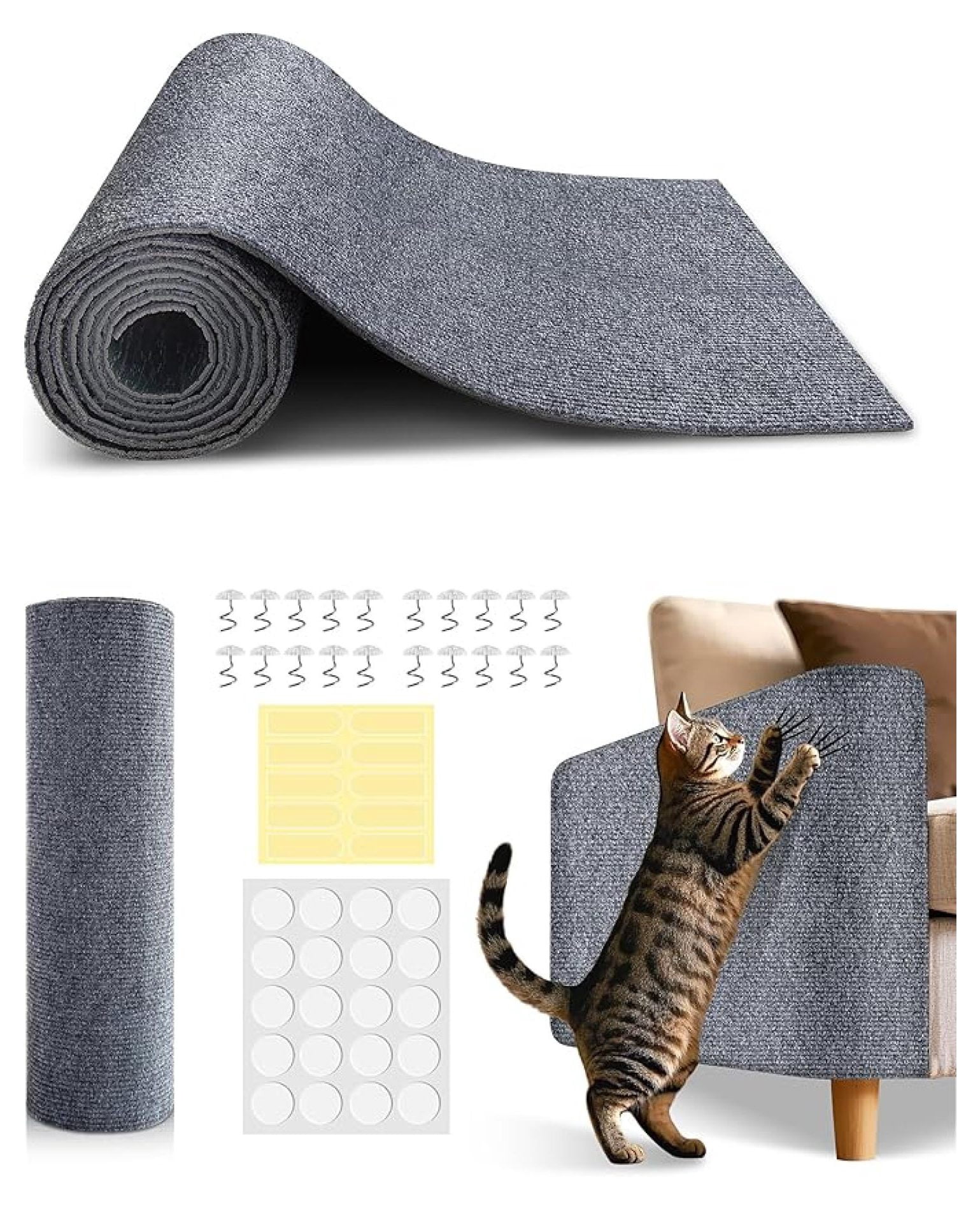 Anti Cat Scratch Furniture Protector, Couch Guard for Cats, Trimmable ...
