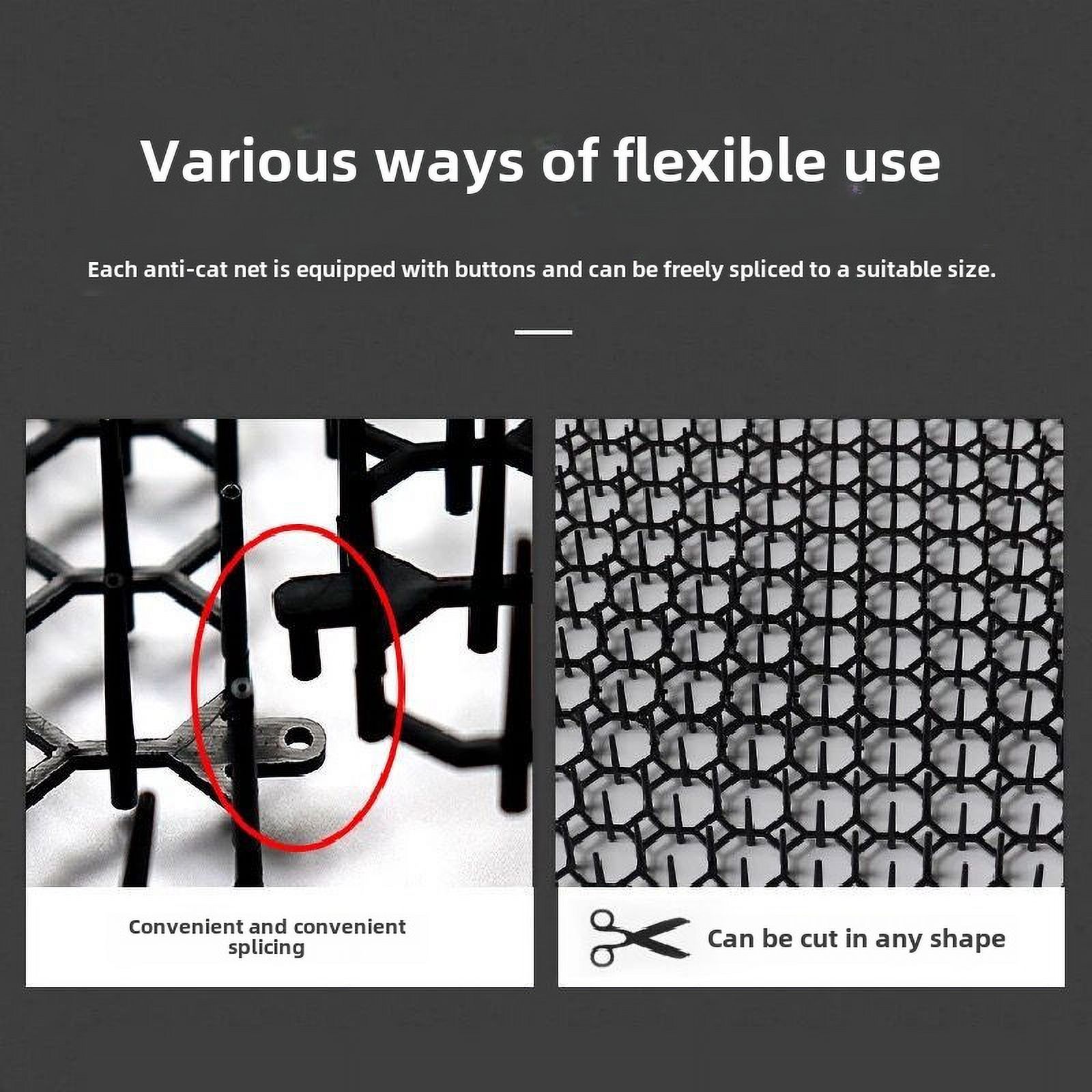 AntiCat Stings Mat Explosive AntiCat Net to Drive Animals Black Cat Stings Pet Mat Cat Net