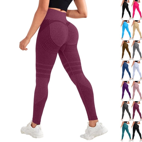 Anti Cellulite 3D Leggings for Women Butt Lifting Tummy Control High Waisted Compression Resistance Band Yoga Pants 2026 Wine XS