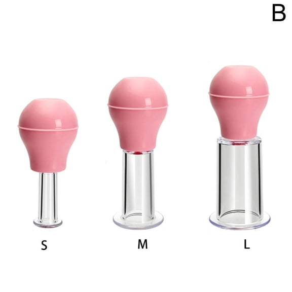 Anti-Cellulite Facial MassageCup Set Glass Sile For Face UK J6B2