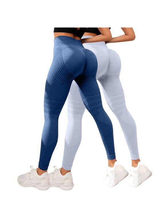Anti Cellulite Leggings for Women 3D Anti Cellulite Leggings for Women High Waisted Leggings Anti Cellulite Leggings Resistance Band Leggings Push Up Yoga Pants Booty Butt Lifting Leggings Blue M