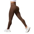 thumbnail image 1 of Anti Cellulite Leggings for Women High Waisted Push Up Yoga Pants Tummy Control Compression Pants Smile Contour Activewear Tights 3D Anti Cellulite Leggings for Women Workout Yoga Pants Coffee L, 1 of 3