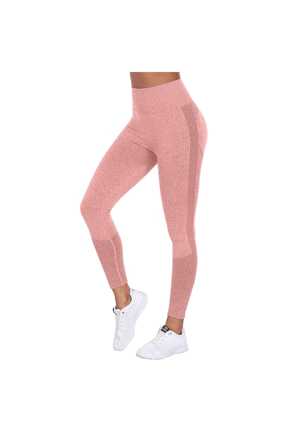 Anti Cellulite Leggings for Women Pants for Workout Running Athletic Smile Contour Activewear Tights Lightweight Slim Fit Pants Full Length Buttery Soft Fitness Sport Pants Watermelon red L