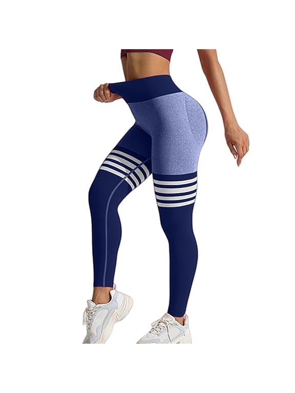 Anti Cellulite Leggings for Women Push Up Yoga Pants Anti Cellulite Leggings High Waisted Leggings Tummy Control Compression Pants Butt Lift Booty Workout Tights 3D Gym Leggings for Women Blue S