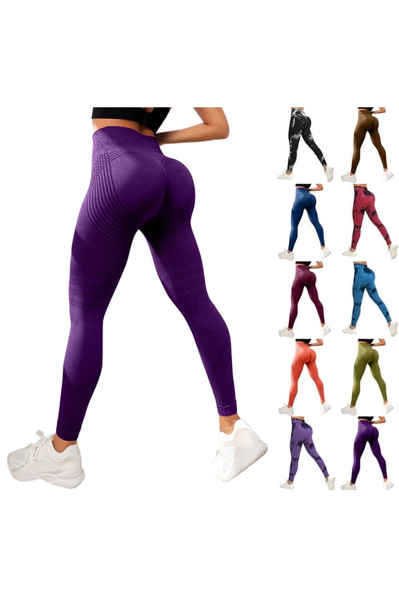 Anti Cellulite Leggings Womens Butt Lifting Tummy Control Resistance Band Leggings Cellumove 3D Compression Legging Purple XXL