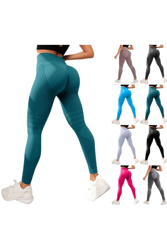 Anti Cellulite Leggings for Women, 3D Butt Lifting, Tummy Control, Compression, Breathable Yoga & Workout Pants Green XL