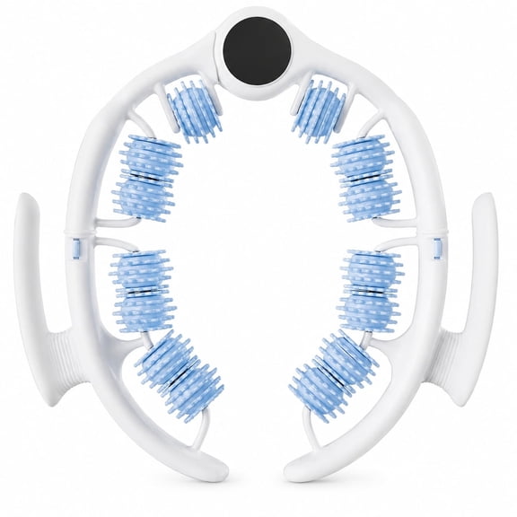 Anti Cellulite Massage Roller for Legs 2-in-1 Detachable Full-Body Massager with 8 Textured 360 Degrees Rollers, Portable Handheld Massage Tool for Thighs, Buttocks, Arms&Calves, Blue