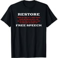 thumbnail image 1 of Anti Censorship Restore Free Speech First Amendment T-Shirt, 1 of 4