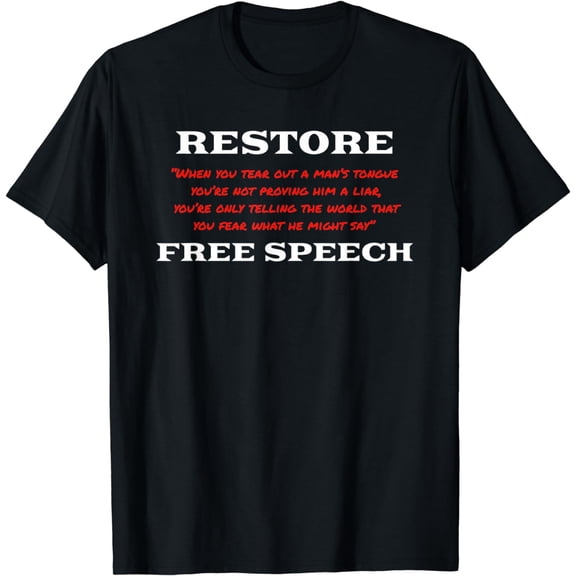 Anti Censorship Restore Free Speech First Amendment T-Shirt
