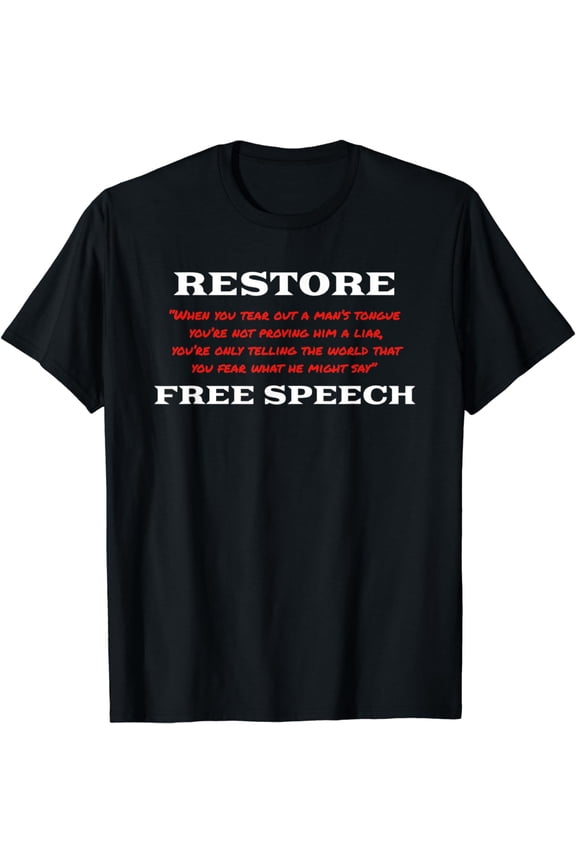 Anti Censorship Restore Free Speech First Amendment T-Shirt