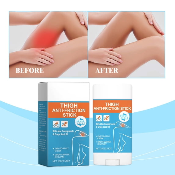 Anti Chafing Stick & Chafing Cream 3-Pack, Natural Friction Relief for Everyday Wear, Prevents Chafing, Soothes Irritated Skin, Ideal for Thighs, Underarms, Workouts, Travel, Non-Sticky Formula