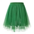 thumbnail image 1 of Anti-Chafing&nbsp;Shorts Womens Pleated Knee Length Skirt Adult Tutu Dancing Skirt,Green Short Skirts XL, 1 of 4