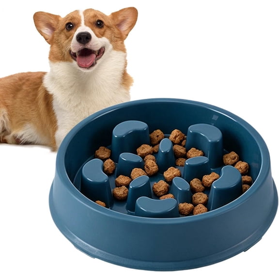 Anti Choke Anti Bloat Dog Feeder, Slow Feed Pet Bowl with Non Slip Interactive Design, Licking Food Dish for Small and Medium Dogs Healthy Eating Control Use