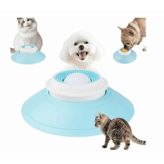 Anti-Choking Pet Enrichment Toys, Dog Licking Treat Slow Feeders, Boredom Reducer, Slow Feeder Dog Bowls, for Small Medium and Large Breed Animals (White Ball)