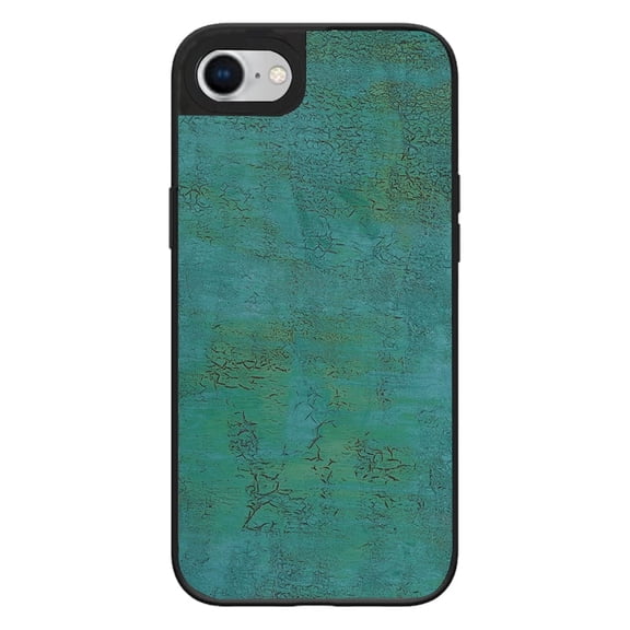 Anti-Collision Protective Peacock Blue Rust Phone Case for iPhone XR 7 8 SE 11 12 13 Mini 13 14 15 16 Pro Max for iPhone Case, Black