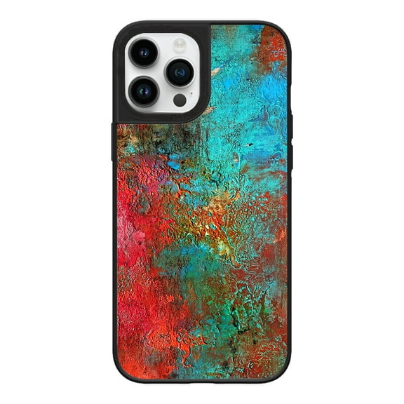 Anti-Collision Protective Retro Red Blue Rusty Phone Case for iPhone XR 7 8 SE 11 12 13 Mini 13 14 15 16 Pro Max for iPhone Case, Black