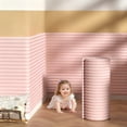 thumbnail image 1 of Anti Collision Wall Padding, Padded Wall Panels 3D Self Adhesive DIY Headboard for Playroom Nursery Bedroom Living Room Corner Guards(15.8 x 39.3 Inch,Pink), 1 of 7