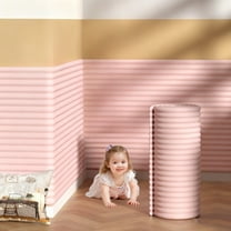 Anti Collision Wall Padding, Padded Wall Panels 3D Self Adhesive DIY Headboard for Playroom Nursery Bedroom Living Room Corner Guards(15.8 x 39.3 Inch,Pink)