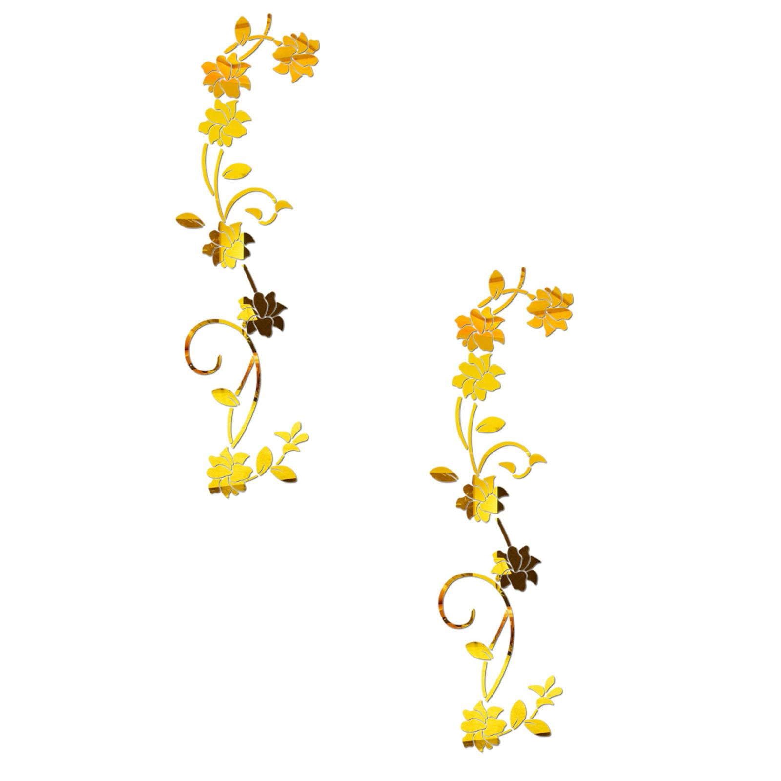 Anti Collision Wall Sticker,3D Diy Flower Shape Acrylic Wall Sticker