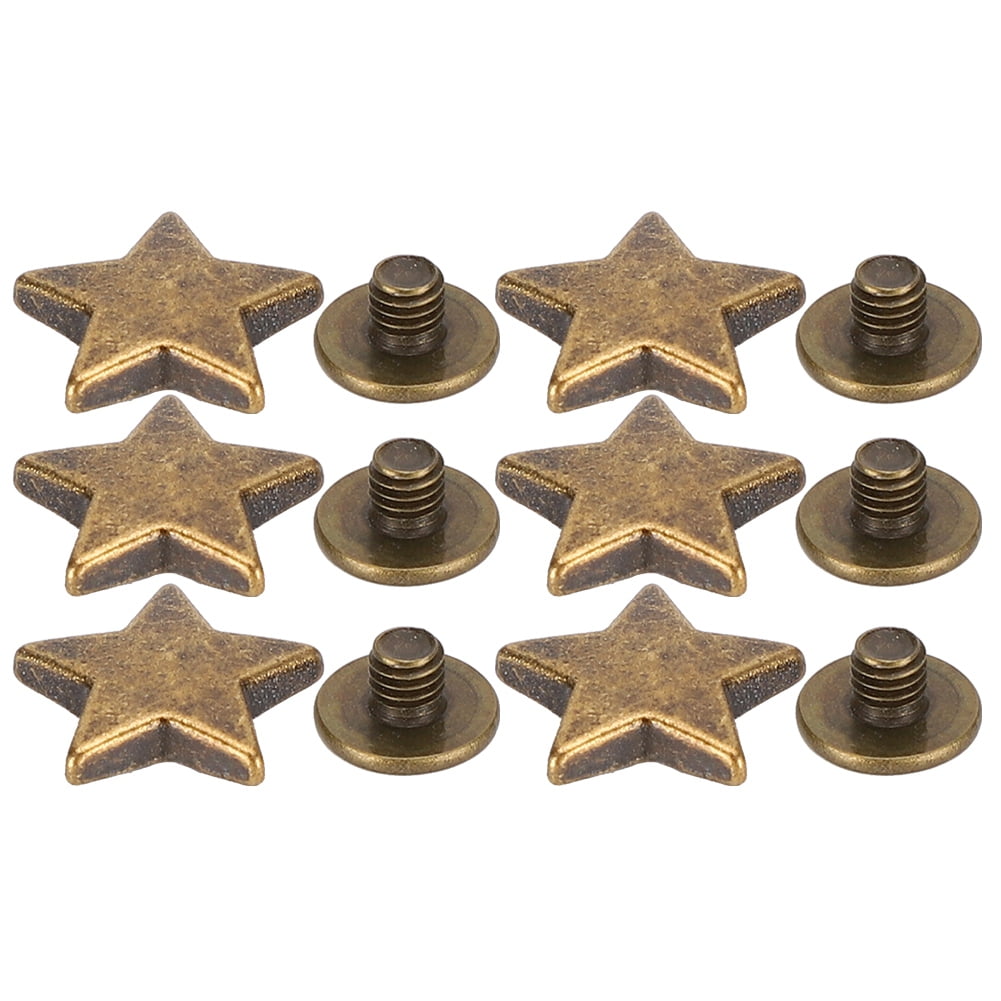 Anti-Corrosion Star Shape Rivets, 12MM Flat Screw, 50 Sets Zinc Alloy ...