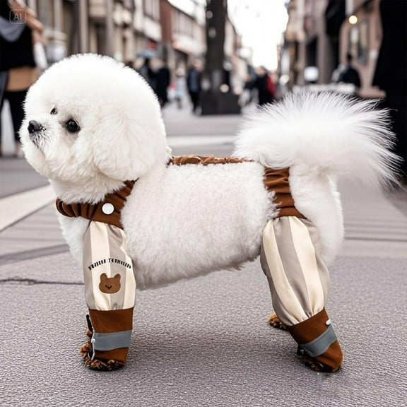 Anti Dirt Pants for Dogs Outdoor Dust-Proof Dog Pants Waterproof Boot Rain Boots with Suspender Anti- Dog Paw Protector Shoes Adjustable Anti- Boots for Walking Hiking