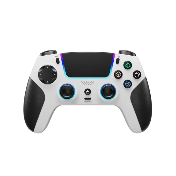 Anti-Drift PS-5 Pro Controller Hall Effect 7 RGB Colors Dual Vibration Turbo 6 Axis Gyro Programmable Headset Jack 1500mAh Battery Wired Adjustable Gamepad for PS5 Pro PC MAC iOS Android10