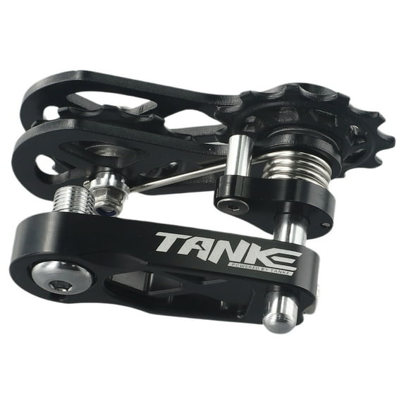 Anti Drop Link Chain Tensioner Aluminum Alloy Bike Bicycle Single Speed Converter Floating Pulley Adjust Wheel Black Fangkenuo