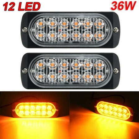 Anti Dust And Anti Splash Amber Light Bar With 12Led 36W For Car Truck Signal