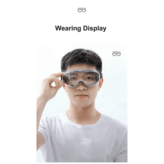 Anti Dust Goggles, Fully Sealed Safety Glasses with TPE Material, Anti Fog Wind Sand Protection for Industrial Work Riding Construction