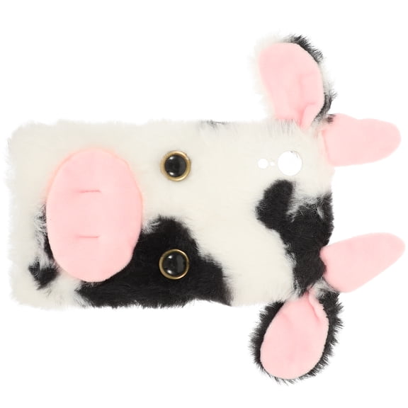 HOOWIFFY Soft Plush Phone Case Black - Premium Anti-Fall, Scratch-Resistant Mobile Protector Cover for Smartphones