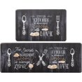 thumbnail image 1 of Anti Fatigue Comfort Kitchen Standing Desk Mat Decorative Ergonomic Floor Pad Kitchen Rug Waterproof Stain Resistance Non Slip Kitchen Set, 17.3''''x27.6''''+17.3''''x47.2'''', Love Kitchen, 1 of 6