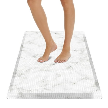 Anti Fatigue Cushioned Kitchen Floor Mats Extra Thick Ergonomic Standing Office Desk Mat Waterproof Scratch Resistant Pebbled Topside Supportive Comfort Padded Foam Rugs