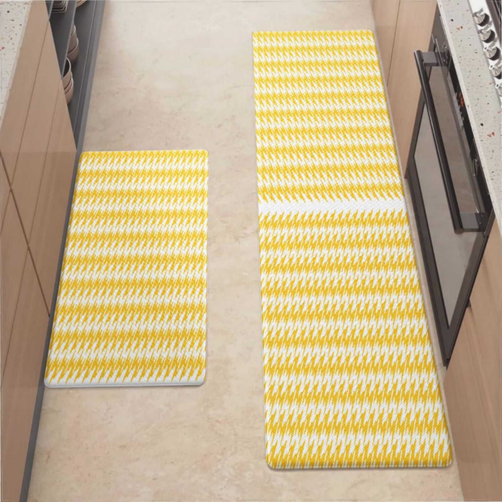 Kitchen Ripple Anti Fatigue Cushioned Kitchen Mats For Floor, Waterproof Non Slip ...