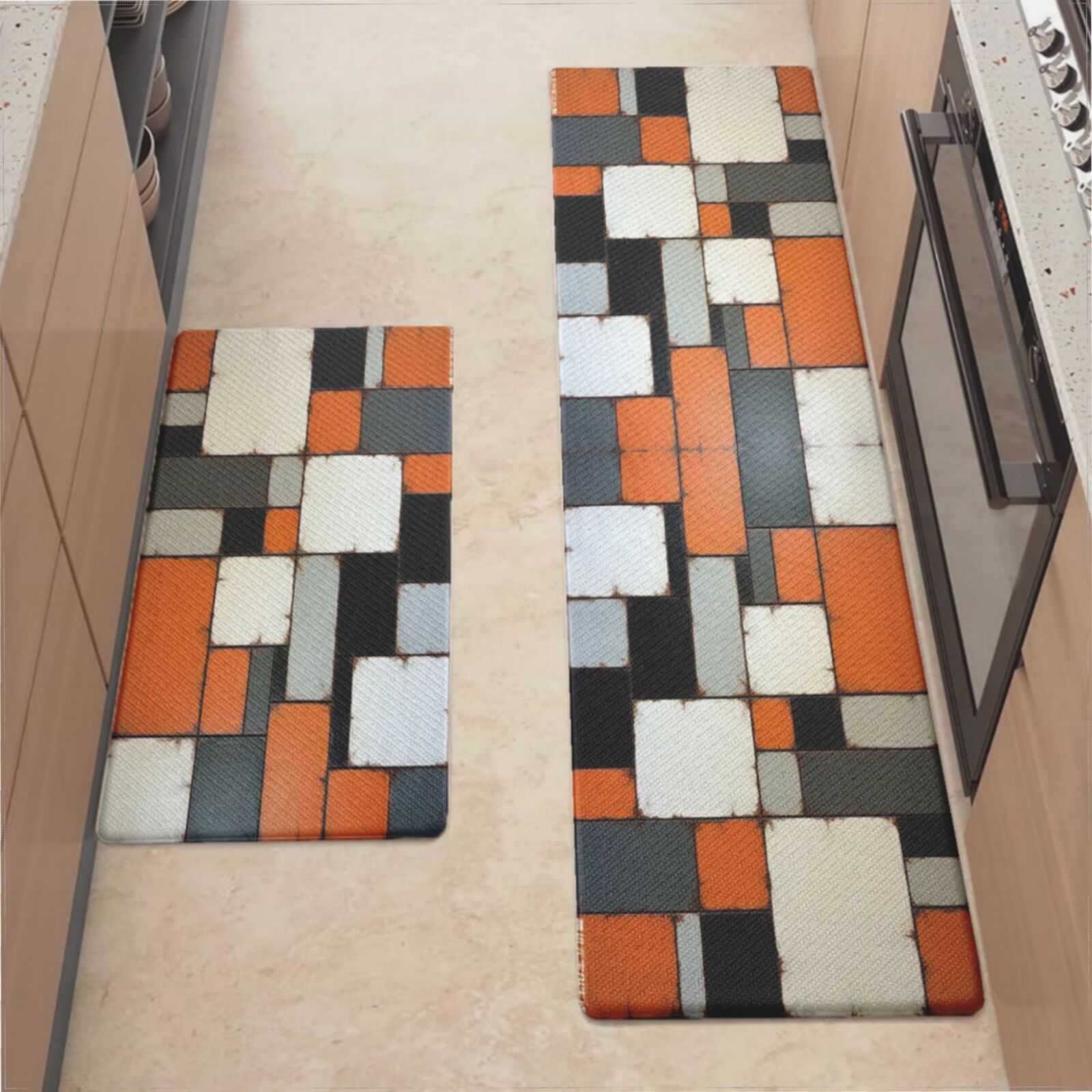 Anti Fatigue Cushioned Kitchen Mats For Floor, Waterproof Non Slip ...