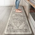 thumbnail image 1 of Anti Fatigue Fall Kitchen Mats, Boho Distressed Kitchen Floor Mats 17"x47"+17"x29", Non Slip Waterproof Kitchen Rugs, Padded Comfort Standing Mats for Laundry, Office, Sink, Desk Orange Multi, 1 of 6
