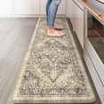 thumbnail image 1 of Anti Fatigue Fall Kitchen Mats, Boho Distressed Kitchen Floor Mats 17"x47"+17"x29", Non Slip Waterproof Kitchen Rugs, Padded Comfort Standing Mats for Laundry, Office, Sink, Desk Orange Multi, 1 of 1